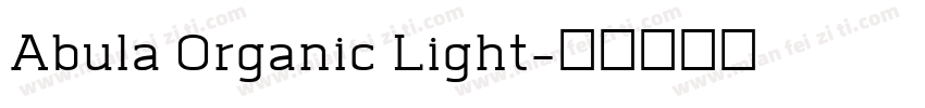 Abula Organic Light字体转换